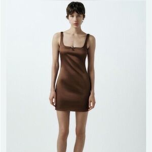Zara Brown Mini Dress